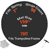 Vevor Vervangende Trampoline Mat Springmat Past op 180" Frame