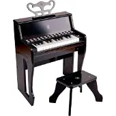 Hape Piano With Stool Zilver Black