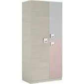 Dmora Aronia - Kast 3 Deuren, 90x52 cm Grijs, Kledinghanger