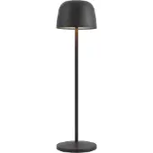 QAZQA Tafellamp zwart incl. LED oplaadbaar met laadstation IP65 - Raika