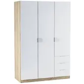 Dmora Apaches - Garderobekast 3 Deuren, 121x52 cm Wit, Kledinghanger