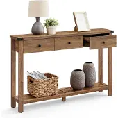 Vasagle Smalle haltafel met lades en plank