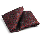 Suitable Zijde Pochet Paisley Bordeaux -