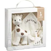 Sophie La Girafe knuffeldoekje Chérie - Babyknuffel - Baby knuffeldoekje - Kraamcadeau - Babyshower cadeau - In luxe wit/beige geschenkdoos - Vanaf 0 maanden - 25 x 25 cm