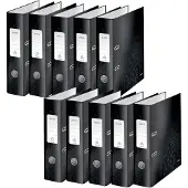 Leitz WOW ordner zwart, rug van 8,0 cm 10 stuks