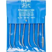 PFERD TOOLS 12707202 TOOLS precisie riffelvijlset type 720 P 190mm Zwitserse kieb 0, grof Lengte 190 mm 1 set(s)