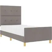 vidaXL Bedframe met hoofdeinde Taupe 80 x 200 cm Stof