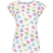 Ringella Katoenen pyjamashirt suikerhartjes | Maat 40