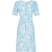 Ringella Katoenen nachthemd blauw panterprint | Maat 50