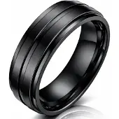 LGT JWLS Titanium heren ring Zwart 8mm-16mm