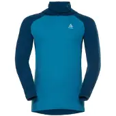 Odlo - Warm Revelstoke Shirt Facemask - Thermoshirt - Blauw - S