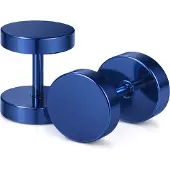 LGT JWLS LGT Jewels Stud oorbellen Edelstaal blauw 4mm