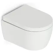 Maxaro Hangend Verkort Toilet met Spoelrand Classico Mat wit