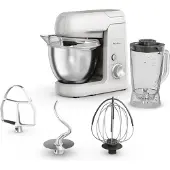 Moulinex Bake Partner QA521B25 – Keukenrobot – Blender inclusief – Grote kom 4,6 L – 8 snelheden + Pulsfunctie – 1100 W krachtige motor – Multifunctionele keukenmixer
