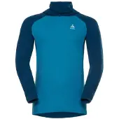 Odlo - Warm Revelstoke Shirt Facemask - Thermoshirt - Blauw - XL