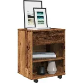 vidaXL Rolkast 46x36x59 cm bewerkt hout oud houtkleurig