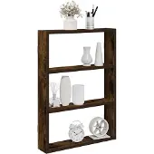 vidaXL Wandschap 43x9x60 cm bewerkt hout gerookt eikenkleurig