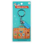 Paper Dreams Sleutelhanger met kwastje | Acryl sleutelhanger - Reiskoffer