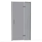 Maxaro Diamond Douchedeur | 100 cm Zwart metaal Rookglas Draaideur