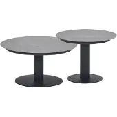 Garden Impressions Liam loungetafels - donker grijs - centostone Napoli sand