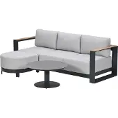 Garden Impressions Malakka loungeset 3-delig chaise longue - light teak look