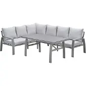 Garden Impressions Cameron lounge dining set 3-delig links - valley sand