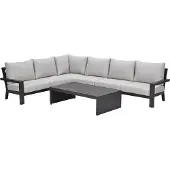 Garden Impressions Sorelli loungeset 5-delig - donker grijs