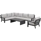 Garden Impressions Sorelli loungeset 6-delig - donker grijs