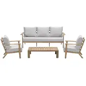 Garden Impressions Ariane loungeset 4-delig - light teak look