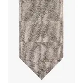 Profuomo zijden das beige met fijn weefpatroon