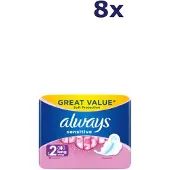 Always Maandverband Sensitive Long Plus Voordeelverpakking 8x12maan
