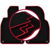 Carlux -RED automatten voor: Porsche Cayman 982 roadster (2016-)