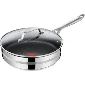 Tefal Cook Smart Hapjespan - Ø25 cm - RVS - Geschikt voor alle warmtebronnen - Inclusief deksel