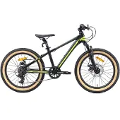 Bikestar kinderfiets 20 inch zwart kinderfiets MTB Sport 7speed 20inch zwart/groen unisex