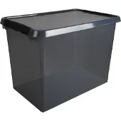 Sunware Comfort line grijs/zwart transparante opbergbox 72 liter