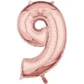 Anagram Amscan Cijferballon 9 Folie 66 X 43 Cm Roségoud