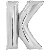 Amscan Letterballon K Folie 100 Cm Zilver
