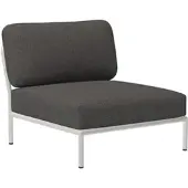 Houe Loungeset Level Chair Frame Muted White Cushion Dark Grey