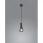 HELESTRA Glazen hanglamp Gara, dimbaar, zwart, Woon-/ Eetkamer, Aluminium, Modern, hanglamp