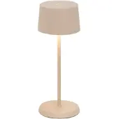 Zafferano OLIVIA PRO MICRO LED tafellamp Sabbia oplaadbaar en dimbaar
