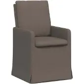 vidaXL Eetstoelen 2 st Linnen Lichtgrijs 57 x 67 x 98 cm