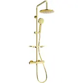 Mexen KT40 opbouwdoucheset met regendouche en thermostatische kraan, goud - 771504093-50