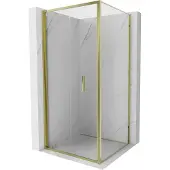 Mexen Exo opvouwbare douchecabine 120 x 120 , transparant, goud - 816-120-120-50-00