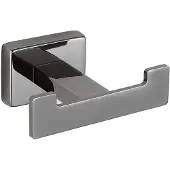 Mexen Arno dubbele handdoekhaak, zwart chroom - 7020735-73