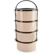 Orion Plastic lunchtrommel met 4 lagen, 4 x 1,5 liter