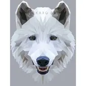 Karo-art Schilderij - Wolf, digitaal , Zwart wit grijs , 3 maten , Wanddecoratie