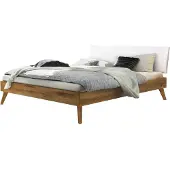 Hasena Trento 16 Pesaro bedombouw massief houten bed gestoffeerd hoofdbord
