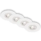 Briloner LED inbouwspots Kulana, set van 4, Mini, 4,9W, 480lm, wit