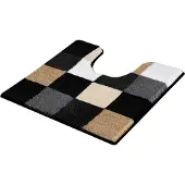 Kleine wolke Caro toiletmat 55x55x2,5 cm, zwart