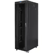 Lanberg Rack Cabinet 19 inch Free-Standing 42U 800x1200 Black V2 – Serverkast 42U met Glazen Deur – Zwart